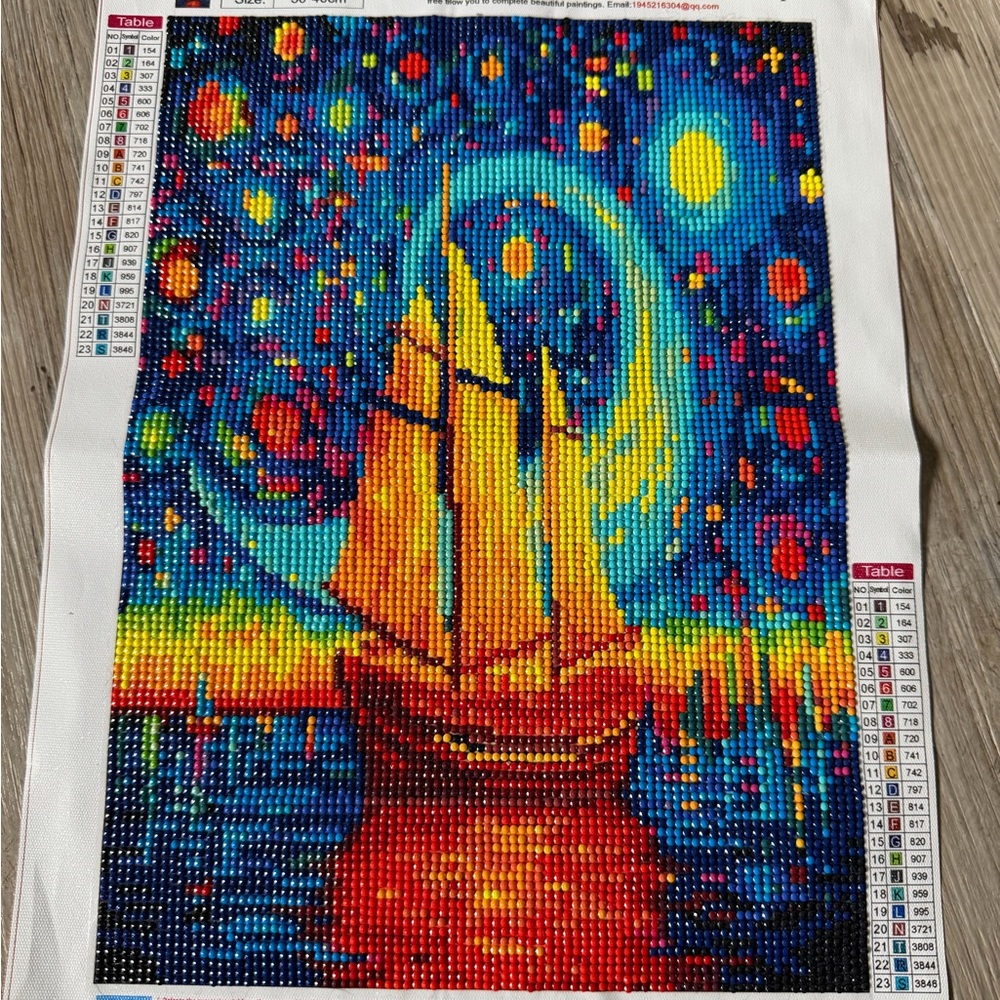 Colorful Sailboat Diamond Painting